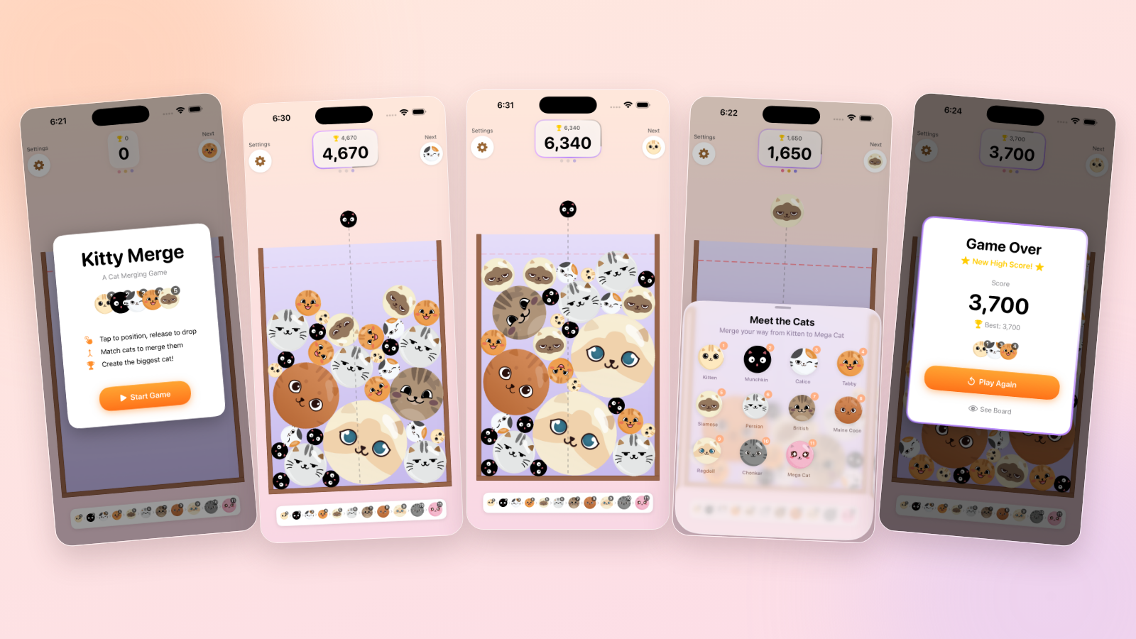 Kitty Merge App Store screenshots